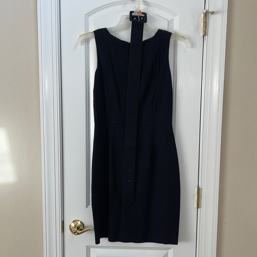 Black belted dress
